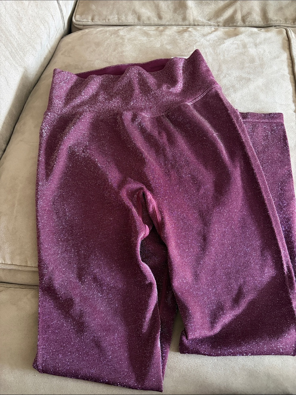 PINK Victoria's Secret Sparkle Plum Leggings